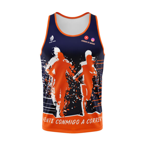 Camiseta Técnica CORRER ES QUERER tirantes (chico)