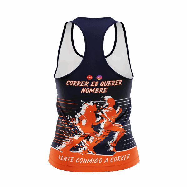 Camiseta Técnica CORRER ES QUERER tirantes (chica) - Imagen 2
