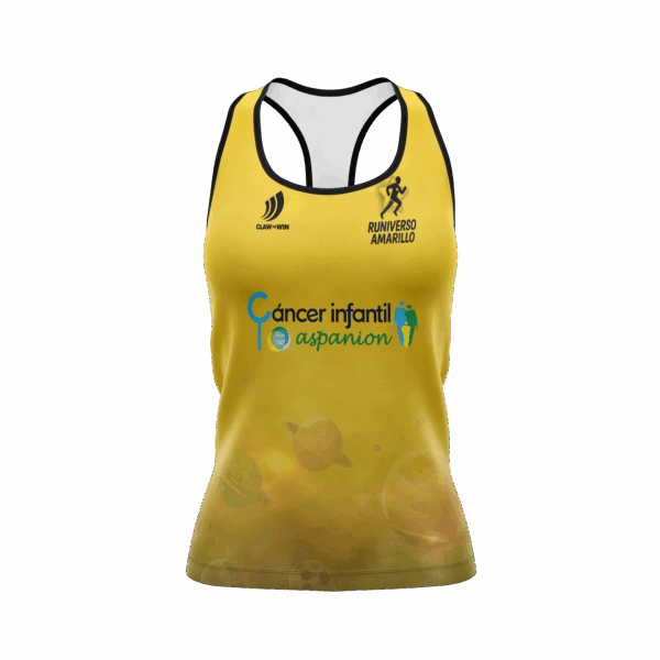 Camiseta Técnica RUNIVERSO AMARILLO tirantes (chica)