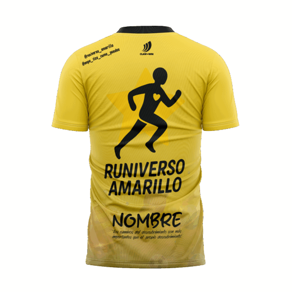 Camiseta Técnica RUNIVERSO AMARILLO unisex - Imagen 2