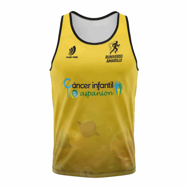 Camiseta Técnica RUNIVERSO AMARILLO tirantes (chico)